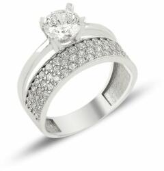 BeSpecial Inel argint Eternity Solitaire cu 3 randuri zirconii (ITU0364_173)