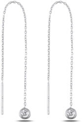BeSpecial Cercei lungi din argint placat cu rodiu si zirconii albe - ETU0178 (ETU0178)