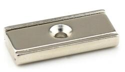 Magneo Smart Magnet neodim bloc 30 x 13, 5 x 5 mm, în carcasă, cu gaură D 3, 3 și șanfren D 6, 5