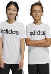 Adidas gyerek pamut póló U LIN fehér, nyomott mintás - fehér 164