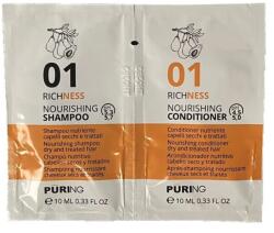 PURING Pachet Sampon Puring Richness 10 ml + Balsam Pentru Par Uscat 10 ml