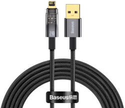 Baseus Cablu date tip Lightning Baseus Explorer Aula Power-Off, USB la Lightning, 2.4A, 2m, Negru