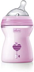 Chicco Бебешко шише за хранене Chicco - Natural Feeling РР, за момиче, 250 ml, 2 m+ (N0242)