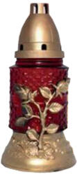 PahareDePaste. ro Candele din sticla rosie cu rezerva S6-Floare