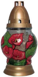 PahareDePaste. ro Candele din sticla transparenta cu motive florale cu rezerva S15