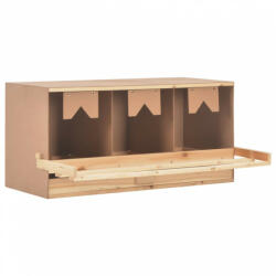 vidaXL 3 rekeszes tömör fenyőfa tojófészek 96 x 40 x 45 cm (170656)