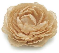 Zia Fashion Brosa floare eleganta bujor bej din voal 7.5 cm, Corizmi, Ava