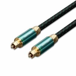 Vention Toslink optikai, (audio, réz, szövet, zöld), 2m, kábel (BKBGH) (BKBGH)