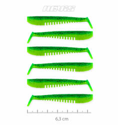 Nevis Impulse Shad 6, 3cm 1, 77gr 6db/cs Zöld Flitter Plasztik csali (9721-643)