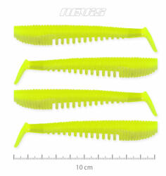 Nevis Impulse Shad 10cm 6, 92gr 4db/cs Fluo Zöld Plasztik csali (9721-144)