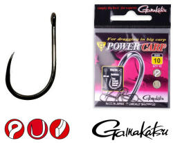 Gamakatsu Power Carp Ring Eye BB Fekete 12 10db/csomag Füles Szakáll nélküli Feeder horog (185093-012)