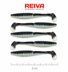 Reiva Zander Power Shad 8cm 3, 18gr 5db/cs (Fekete Ezüst) Plasztik csali (9901-841)