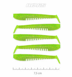 Nevis Impulse Shad 7, 5cm 3, 05gr 5db/cs Fluo Zöld Flitter X2 Plasztik csali (9721-842)