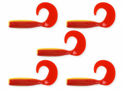 Nevis Twister 7, 5cm 4, 17gr 5db/cs Sárga-piros Plasztik csali (9722-803)