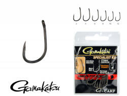 Gamakatsu G-Carp Specialist RX Fekete 8 10db/csomag Füles Mikro Szakállas Bojlis horog (185033-008)