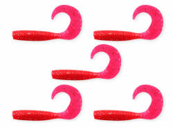 Nevis Twister 7, 5cm 4, 17gr 5db/cs Piros Flitter Plasztik csali (9722-809)