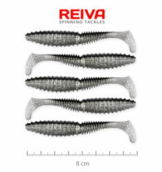 Reiva Zander Power Shad 8cm 3, 18gr 5db/cs (Ezüst Flitter) Plasztik csali (9901-845)
