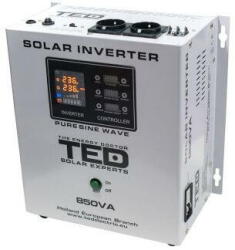 TED Electric Invertor Solar Fotovoltaic Monofazat Off-Grid 12V 850VA 500W MPPT cu unda sinusoidala pura (A0061547) - vexio