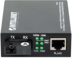 Intellinet Media convertor Media converter 100/1000Base-T RJ45/1000Base-SX SM SC WDM (545075) - vexio