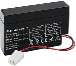 Qoltec AGM battery 12V 0.8Ah max. 12A (53029) - vexio