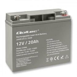 Qoltec AGM battery 12V 20Ah, max. 300A (53066) - vexio