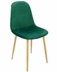 Jumi Konyha/nappali szék, Jumi, Vigo, bársony, fém, zöld és natúr, 44x (MCTART-SD-276123)