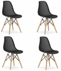Mercaton 4 székből álló készlet skandináv stílus, Mercaton, barna, PP, fa, (MCTART-3561_1S)