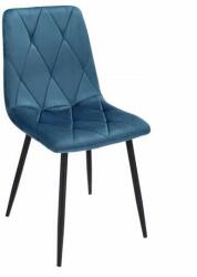 Jumi Konyha/nappali szék, Jumi, Piado, bársony, fém, kék és fekete, 44 (MCTART-SD-998674)
