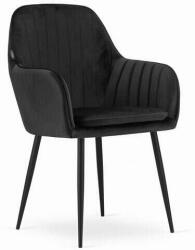 Mercaton Konyha/nappali szék, Mercaton, Lugo, bársony, fém, fekete, 57.5x5 (MCTART-3635_1)