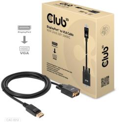 Club 3D CLUB3D CAC-1012 video átalakító kábel 2 M DisplayPort VGA (D-Sub) Fekete (CAC-1012) (CAC-1012)