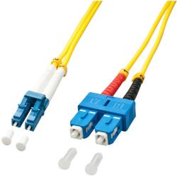 Lindy 47476 száloptikás kábel 20 M LC SC OS2 Sárga (47476) (47476)