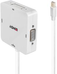 Lindy 38297 video átalakító kábel 0, 15 M Mini DisplayPort DVI-D + VGA (D-Sub) + HDMI Fehér (38297) (38297)