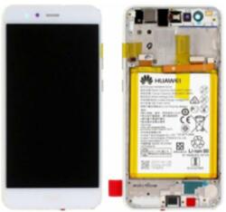 Huawei 02351FSC Gyári Huawei P10 Lite Fehér LCD kijelző érintővel, kerettel előlap, akkumlátorral (02351FSC)