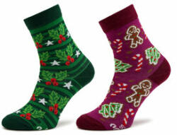 Rainbow Socks Set de 2 perechi de șosete lungi pentru copii Xmas Socks Balls Kids Gift Pak 2 Colorat - modivo - 67,00 RON