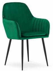 Mercaton Konyha/nappali szék, Mercaton, Lugo, bársony, fém, zöld és fekete (MCTART-3634_1)
