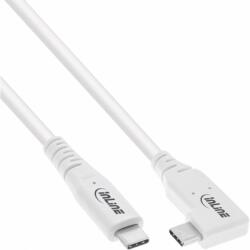 InLine Cablu USB 4 type C drept/unghi 90 grade 240W/8K60Hz T-T 0.5m Alb, InLine IL35916W (IL35916W)