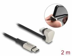 Delock Cablu USB 2.0 type C la iPhone Lightning MFI drept/unghi 180 grade 2m, Delock 80026 (80026)