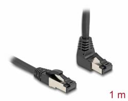 Delock Cablu de retea RJ45 Cat. 8.1 S/FTP drept/unghi 90 grade sus 1m Negru, Delock 80394 (80394)