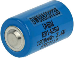 utángyártott ER14250 Premium 1/2AA, 1770-XZ, 3B26, 418-0076, 60-0576-100 - 1200mAh 3.6V Li-SOCl2 Lítium elem (888202238)