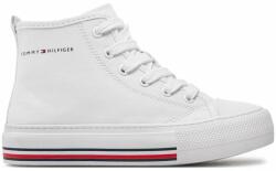 Tommy Hilfiger Teniși Tommy Hilfiger High Top Lace-Up Sneaker T3A9-33188-1687 M White 100