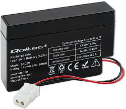 Qoltec AGM battery 12V 0.8Ah max. 12A (53029) - pcone