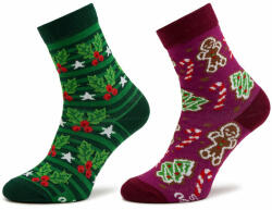 Rainbow Socks 2 pár hosszú szárú gyerek zokni Rainbow Socks Xmas Socks Balls Kids Gift Pak 2 Színes 30_35 - ecipo - 4 580 Ft
