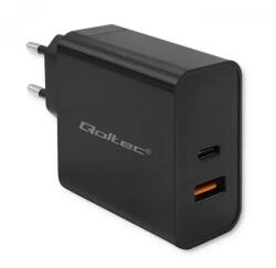Qoltec Incarcator de retea Super Quick PD charger 1xUSB C, 1xUSB, 90W (52381) - pcone