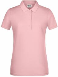 James & Nicholson (Daiber) Női galléros biopamut póló 8009 - Enyhén rózsaszín | 2XL (1-8009-1782964296)