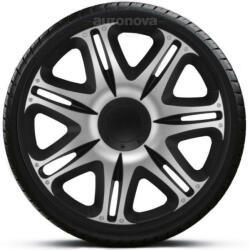 Jacky Capace decorative de 15 inch Nascar Silver-Black (set de 4 bucăți)