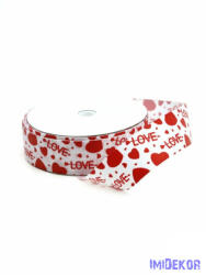  Love szivecskés ripsz szalag 25mm x 20y