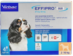 Virbac EffiPro Duo Caine, 4 pipete