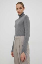 Sisley gyapjúkeverék pulóver könnyű, női, szürke, garbónyakú - szürke XS