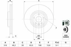 Bosch Disc frana BOSCH 0 986 479 E62 (0 986 479 E62) - automobilus