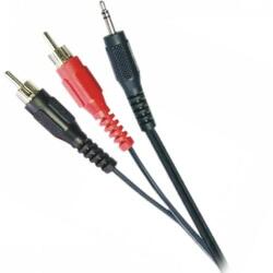 Sencor Audio kábel, 3, 5 mm jack apa, 2 x RCA apa, átalakító, 5 m, SAV 104-050 (SAV 104-050)